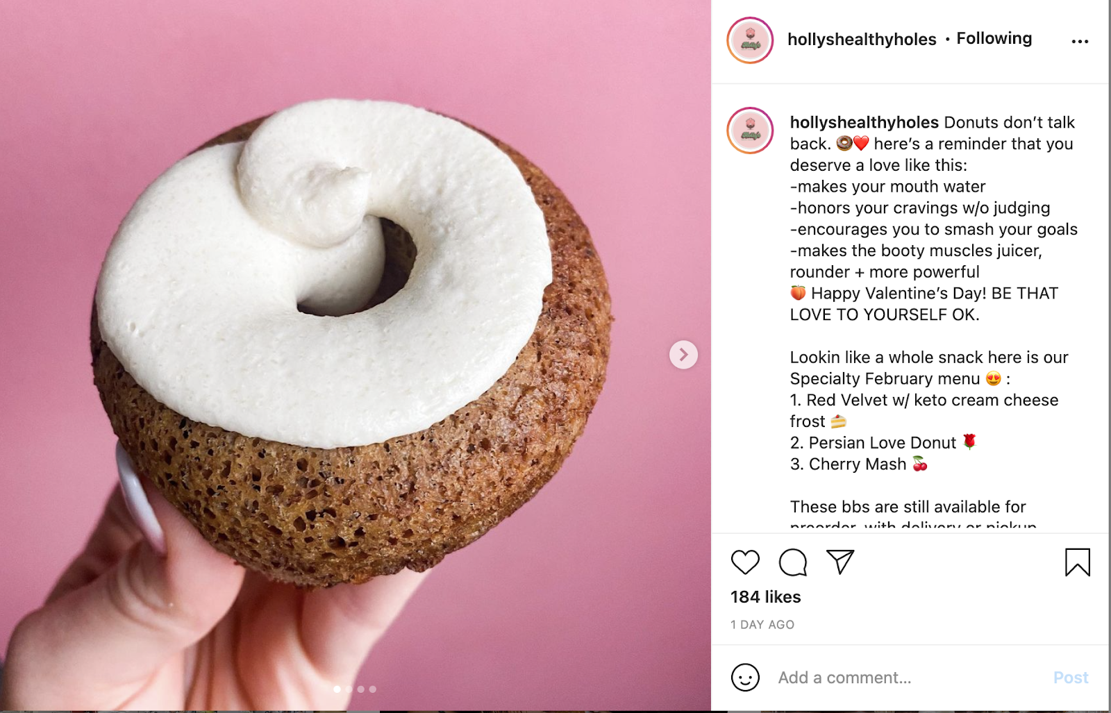 Instagram donut post