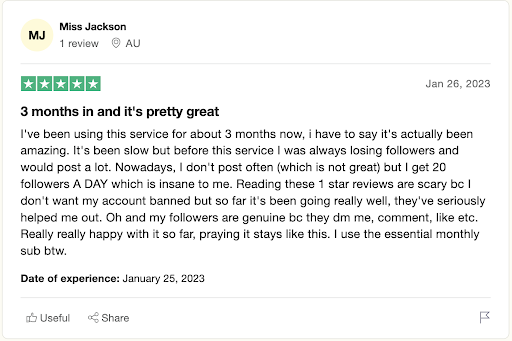 nitreo review on trustpilot by Miss Jackson
